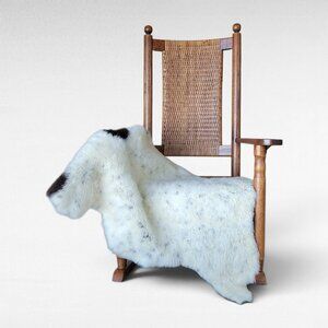 Genuine Swedish Sheepskin Rug Cream Shearling Short Wool 44" x 32"